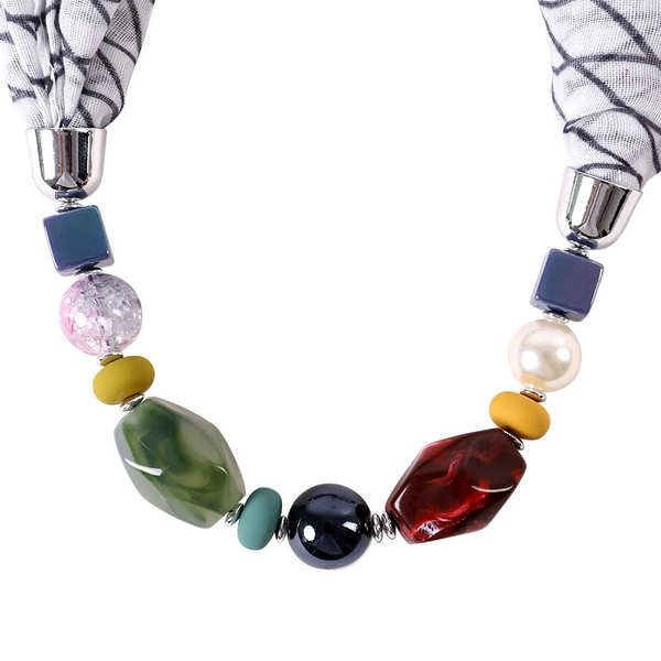 Runmeifa Solid Color Jewelry Statement Necklace Pendant Scarf Women Bohemia Neckerchief Foulard Femme Accessories Hijab Stores Scarves & Wraps