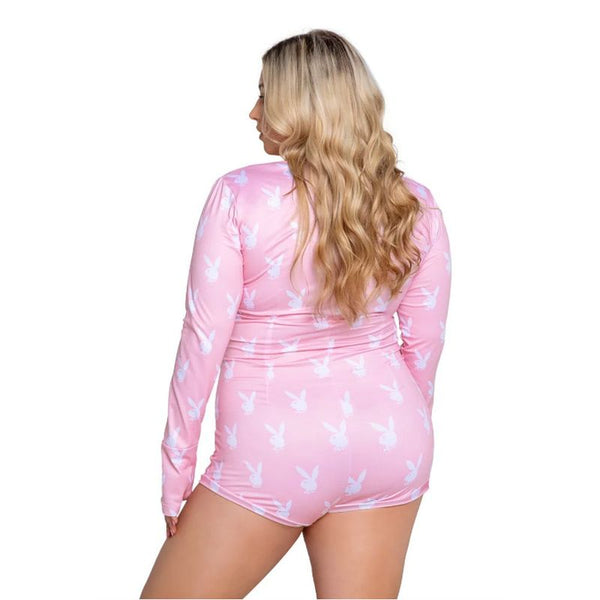 Playboy Slumber Bunny Romper Pink Size L/Xl Jumpsuits Rompers & Playsuits