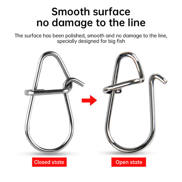 100Pcs Stainless Steel Fishing Swivels Corrosion Resistant For Lures/Hooks Saltwater/Freshwater. Baits & Lures