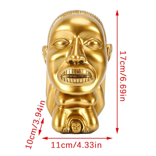 Indiana Jones Idol Golden Fertility Statue Resin Sculpture With Eye Scale Raiders Of The Lost Ark Cosplay Props Ornaments & Statues
