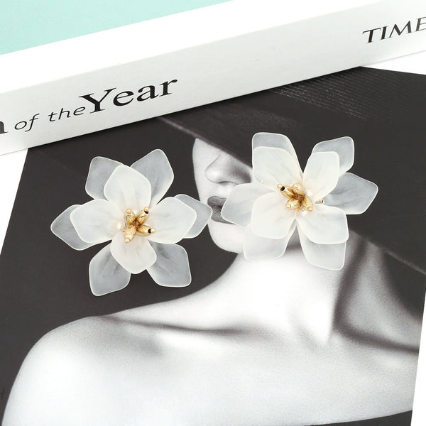 Veile Studios Woven Resin Flower Bohemian For Women Earrings