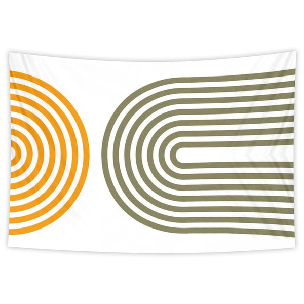Tapestry Curve Lines 150X100cm Psychedelic Scene Art Bohemian Decorative Sheet Tapestries