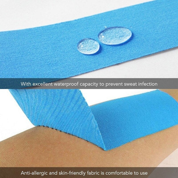 16Ft Sports Bandage Anti Allergic Muscle Support Athletic Tape Pain Relief Shin Splints For Shoulder Knees Elbows Blue