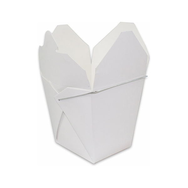 Food Storage Containers Bargene 600Pcs 455Ml/16Oz White Noodle Box With Metal Handle