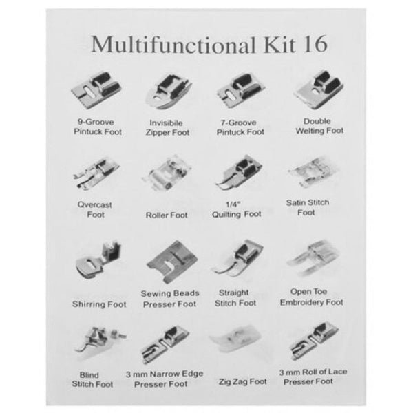 16Pcs Sewing Machine Presser Foot Suit Accessories Sewing Machine Feet