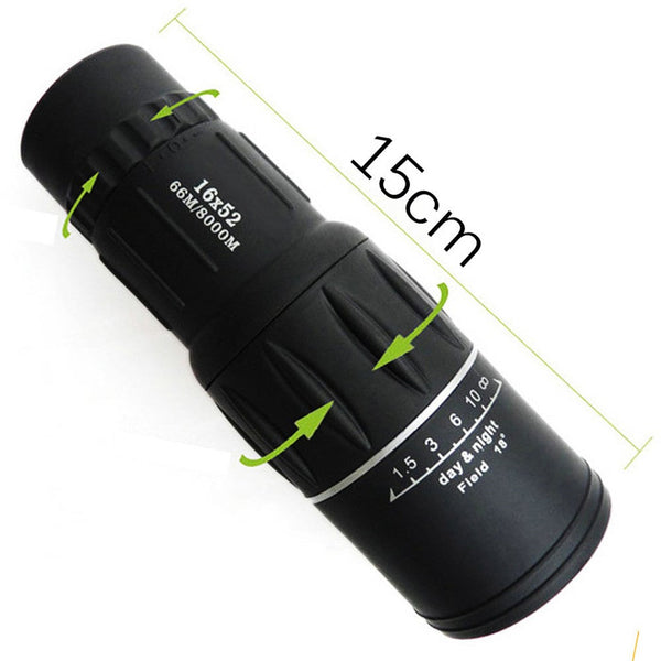 16X52 Dual Focus Monocular Telescope Spotting Upgrade Handheld For Tourism Sightseeing Concerts Fishing Sailing Binoculars & Monoculars