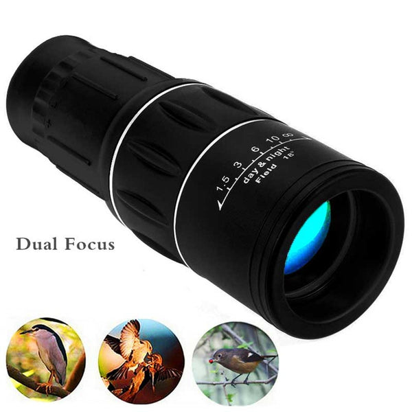 16X52 Dual Focus Monocular Telescope Hunting Spotting Upgrade Handheld For Tourism Sightseeing Concerts Fishing Sailing