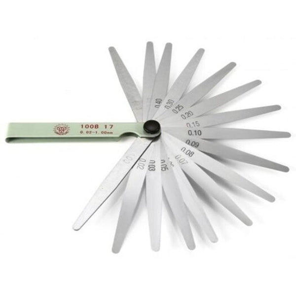 17 Piece 0.02 1.00Mm Blade Master Feeler Gauge Gray Other Hand Tools