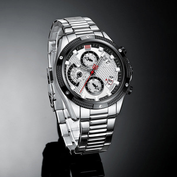 Veile Studios Mens Fashion Sports Waterproof Multifunctional Large Dial Quartz Watch Stylish Watches