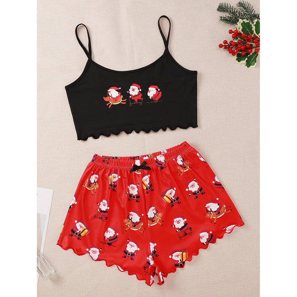 Womens Spaghetti Straps Sleeveless Pajamas For Casual Home Use And Relaxation Sleepwear