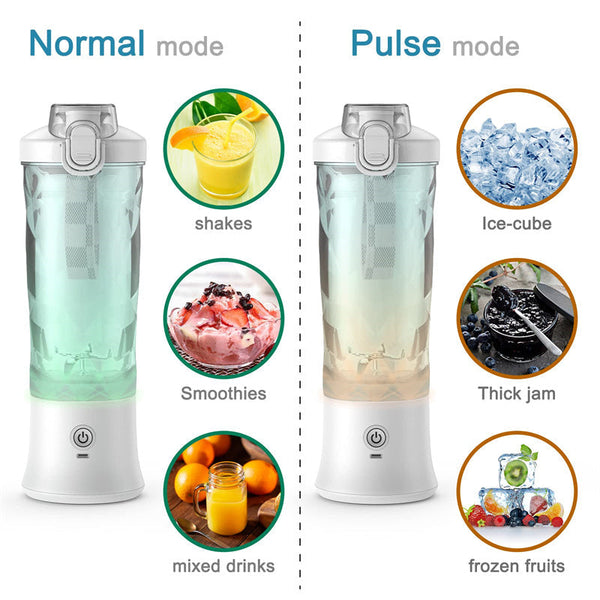 Handheld Blenders Portable Blender Juicer Personal Size Shakes Smoothies 6 Blade Mini