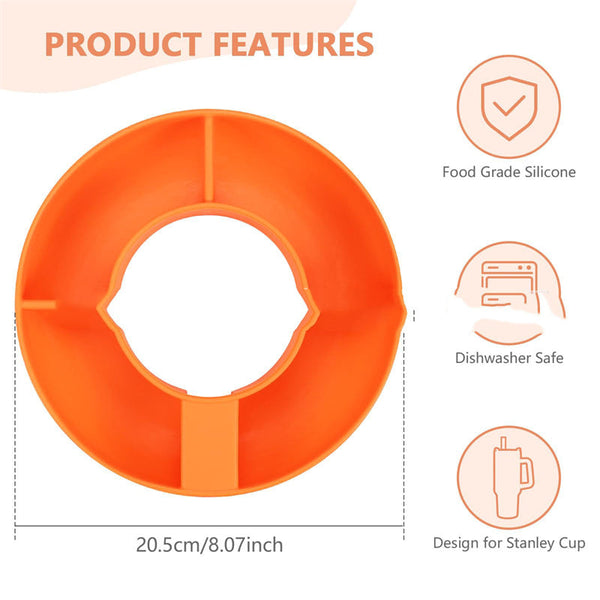 Platters Silicone Snack Cup 40 Oz Reusable Container Compartment Platter Tray