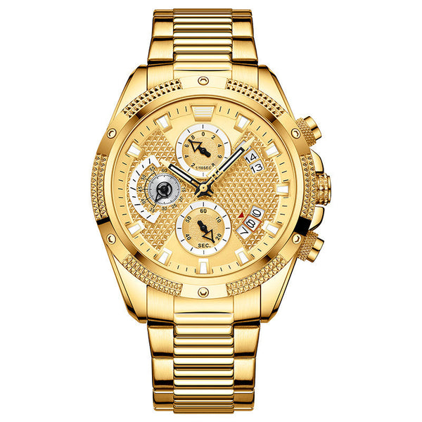 Veile Studios Mens Fashion Sports Waterproof Multifunctional Large Dial Quartz Watch Stylish Watches