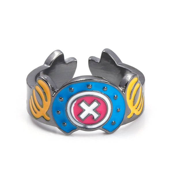 Anime Merchandise One Piece Straw Hat Pirates Ring Luffy Zoro Sanji Nami Robin Chopper Cosplay Finger Rings