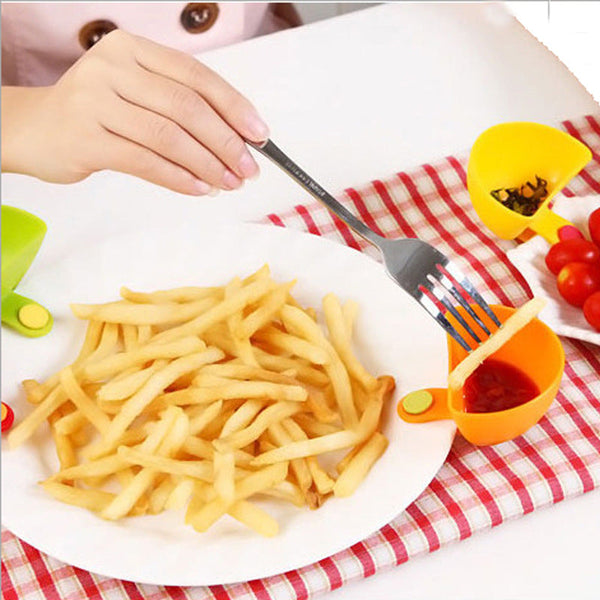 Creative Plastic Snack Spoon With Versatile Bowl Plate Seasoning Dish Salad Dressing Box For Kitchen Use Bowls