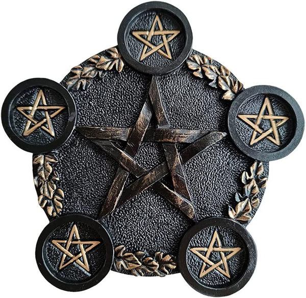 Candle Holders & Accessories Resin Pentagram Tealight Candle Holder Home Decor