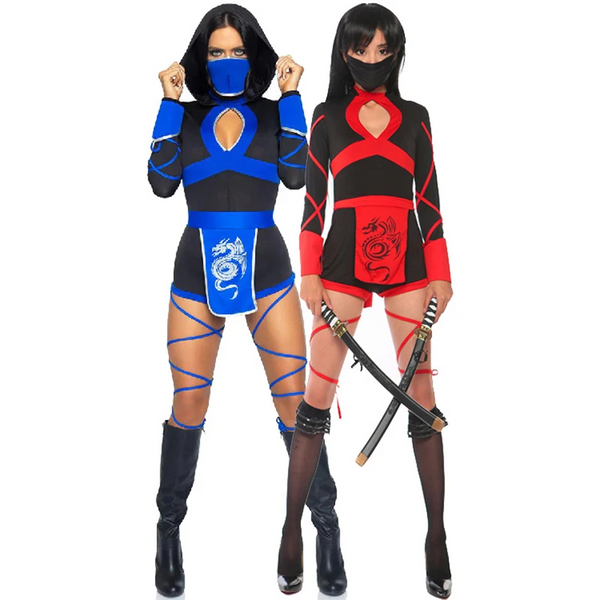 Women  Ninja Costume Anime Dragon Samurai Cosplay Jumpsuit Uniform Suit Female Adult Halloween Anime Costumes Women