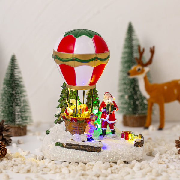 Christmas Led Light Up Music House Decorative Snow With Sound Creative Gift And Holiday Decoration Seasonal Decorations