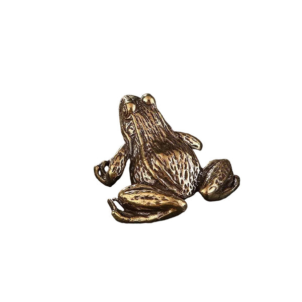 Brass Golden Toad And Fortune Ornament Table Retro Frog Copper Tea Tray Figurines