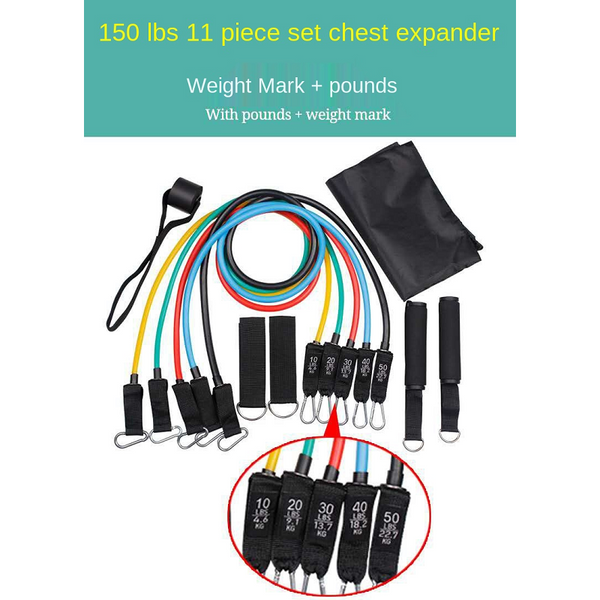 17 Pieces Latex Pull Rope Resistance Bands Kit Gym Equipment Resistance Trainers