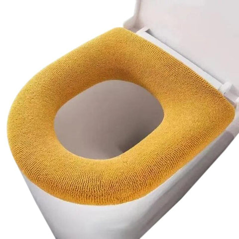 Toilet Seat Cover Yellow Washable Soft Mat Pad Cushion O Shape Bidet Accessories Bath Mats Rugs & Toilet Covers