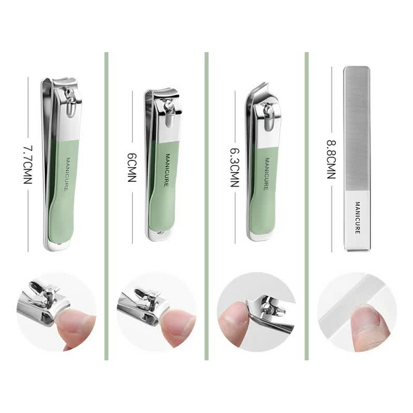 Elosung Purple 18 Piece Manicure And Pedicure Set Stainless Steel Nail Clipper Kit | Professional Care Grooming Tools Compact Portable Case Manicure &