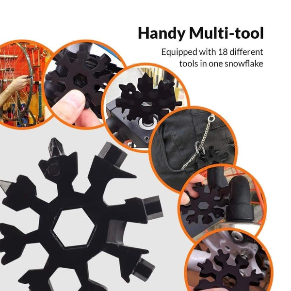 18 In Mini Multifunctional Snowflake Wrench Tool Multi Tools
