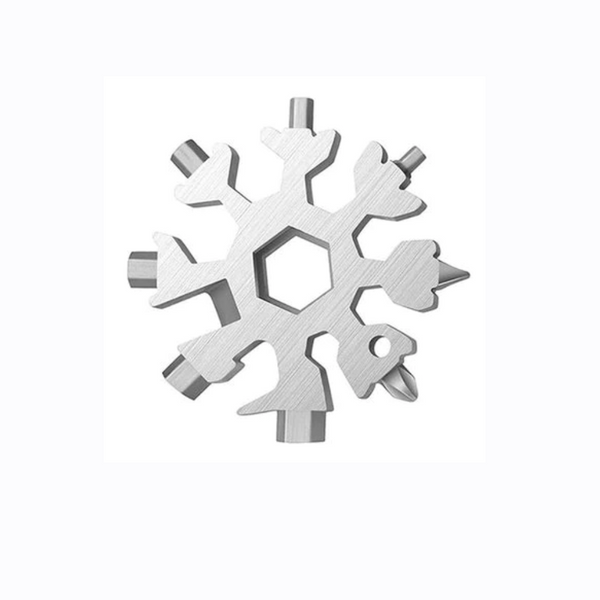 2Pcs 8 In 1 Stainless Steel Snowflakes Multi Tool Camp Survival Hiking Key Ring Multi Tools