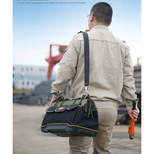 Power Tools 18 Inch Hardware Kit Bag Close Top Heavy Duty Moulded Base Storage Box With Shoulder Strap Storage Boxes