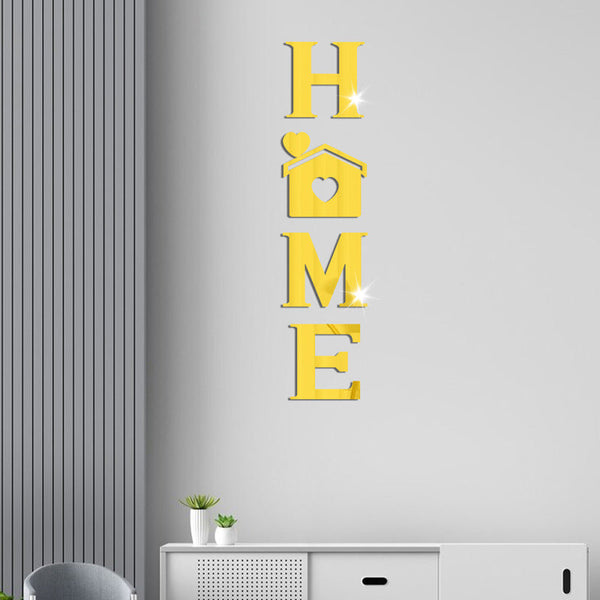 Acrylic Mirror Stickers: Home House Love Combo Bestseller Shein Soft Decorative Wall With Letter Hearts Wall Stickers