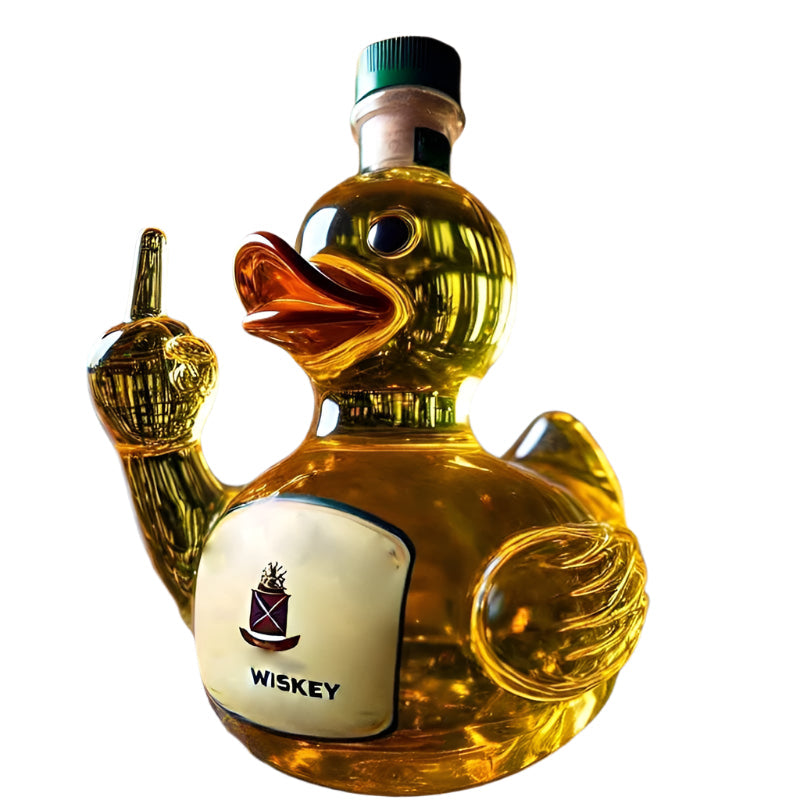 10 Oz Middle Finger Duck Bottle Funny Whiskey Decanter Decanters