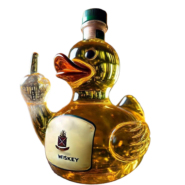 10 Oz Middle Finger Duck Bottle Funny Whiskey Decanter. Great Prank Decoration For Bar Office Or Home Decanters