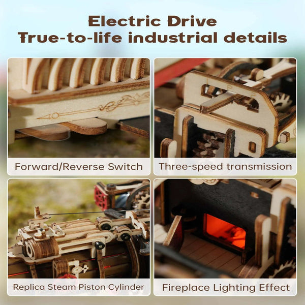 Robotime Rokr Tractor Locomotive Model 3D Wooden Puzzle For Hobbies And Gifts Puzzles