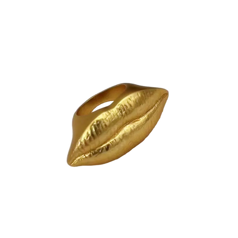 Personalized Brass Metal Lip Geometric Irregular For Women Jewelry Luxury High Quality Gifts Europe America Rings