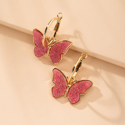 Alloy Advent Calendars With Electroplated Colourful Butterfly Studs Seasonal Decorations