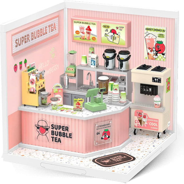 Diy Miniature Dollhouse Kits Super Creator Double Joy Bubble Tea Dw006 Puzzles