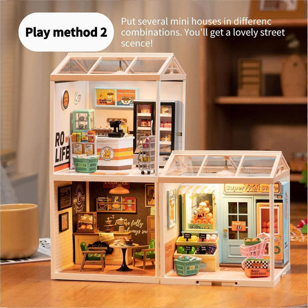 Diy Miniature Dollhouse Kits Super Creator Double Joy Bubble Tea Dw006 Puzzles