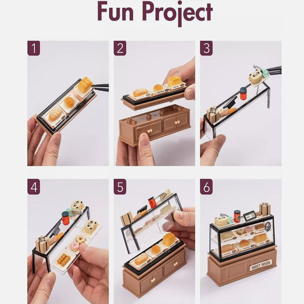 Iy Miniature Dollhouse Kits Super Bakery Craft For Christmas Gifts Doll Houses