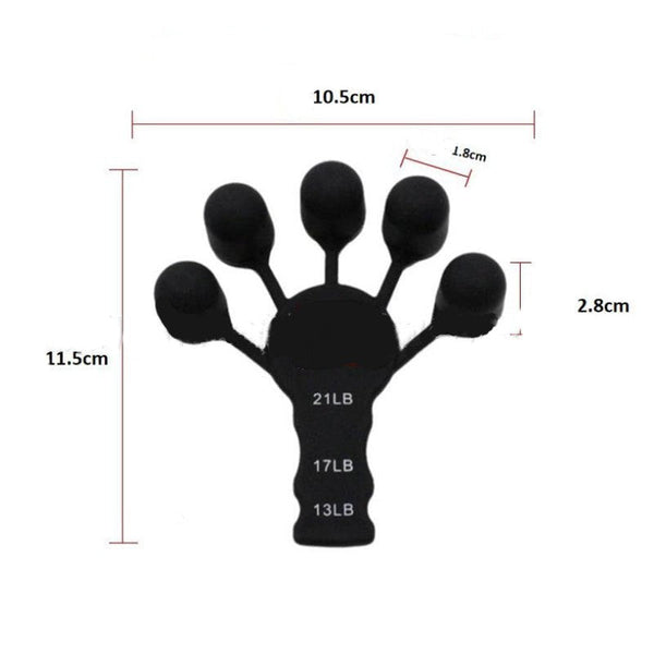Silicone Grip Finger Exerciser Strength Stretcher Fitness Training Tool Hand Grippers