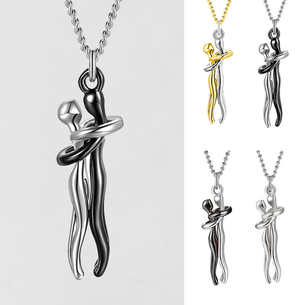 Veile Studios Hugging Couple Pendant Necklace Gift Idea Necklaces & Pendants