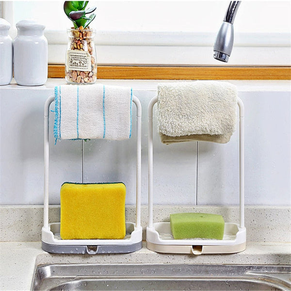 Kitchen Countertop Storage Rack Rag Dishcloth Racks & Holders