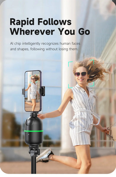 P03 Ai Smart Gimbal 360 Auto Face Tracking All In One Rotation For Smartphone Video Vlog Stabilizer Phone Holder Stabilizers