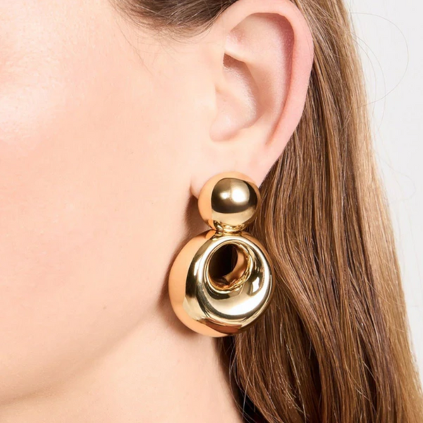 18K Gold Plated Cutout Earrings