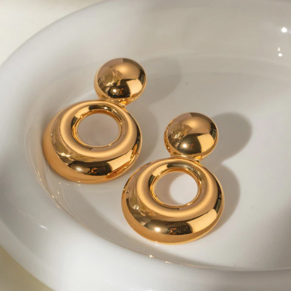 18K Gold Plated Cutout Earrings