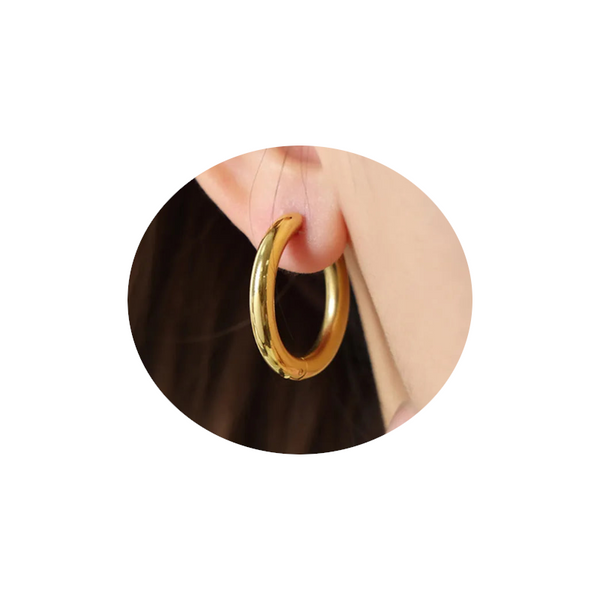 18K Gold Plated Huggie Earrings