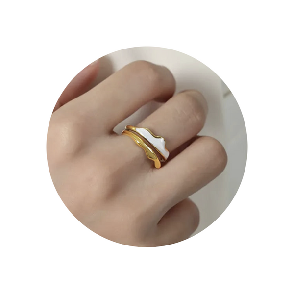 18K Gold Plated Open Ring Rings