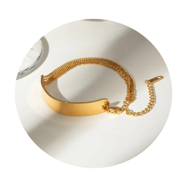 18K Gold Plated Casual Bracelet For Everyday Wear Bracelets