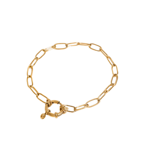 Veile Studios 18K Gold Plated Stainless Steel Chain Bracelet Minimalist Design Bracelets