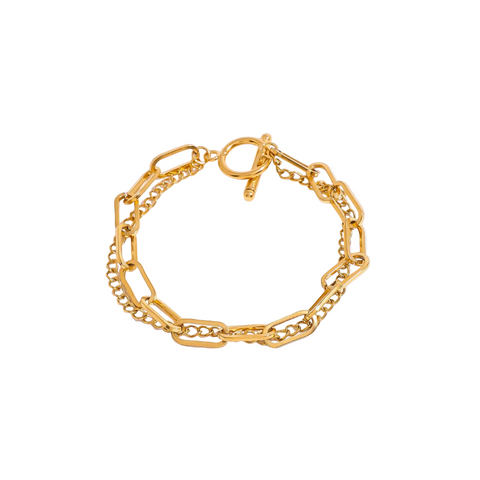 18K Gold Plated Stainless Steel Chain Elegant Bracelet Bracelets