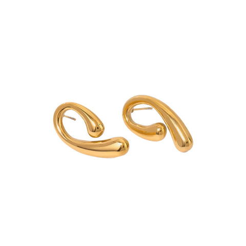 Veile Studios 18K Gold Plated Stainless Steel Geometric Shape Earrings